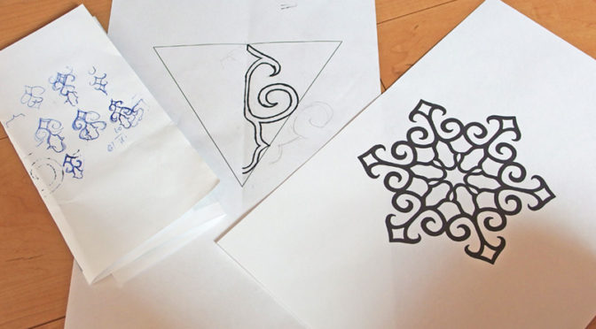 デジタルのようでアナログ･･･。こんな感じで模様を作っています！